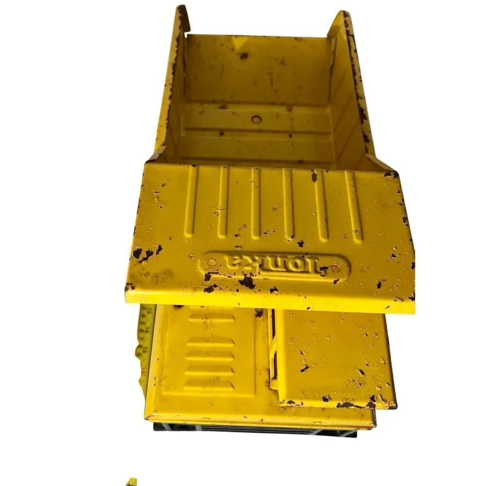 Vintage Tonka Dump Truck XMB-975 1970s Pressed Steel Yellow Original Condition